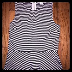 Jcrew striped peplum top